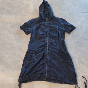 XCVI Navy Hooded Utility Jacket